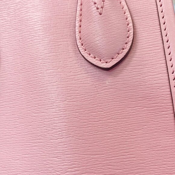 GUCCI x Bananya BNF Logo 2Way Mini Shoulder Bag Leather Pink GHW Italy 635RK208 - Picture 10 of 16